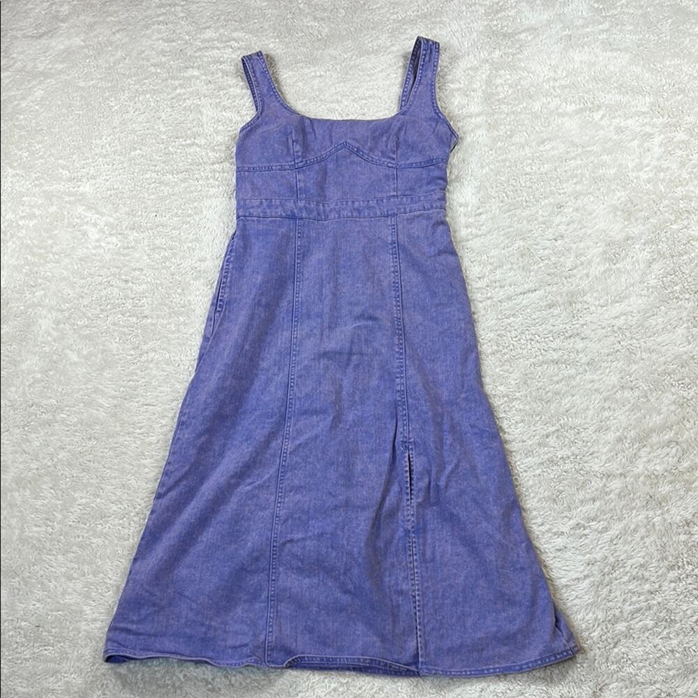 Future Collective purple‎ denim corset Dress, size 2